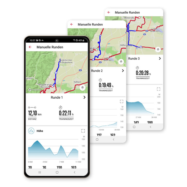 SIGMA RIDE APP - Überarbeitete Darstellung der Rundenansicht
