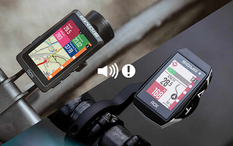 SIGMA cycle computer displays visual and audible warning messages via the RECO 81 LINK radar.