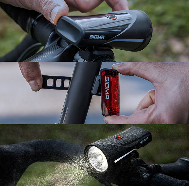 AURA 100 + HIRO 50 - Leicht am Fahrrad zu montieren und wasserfest